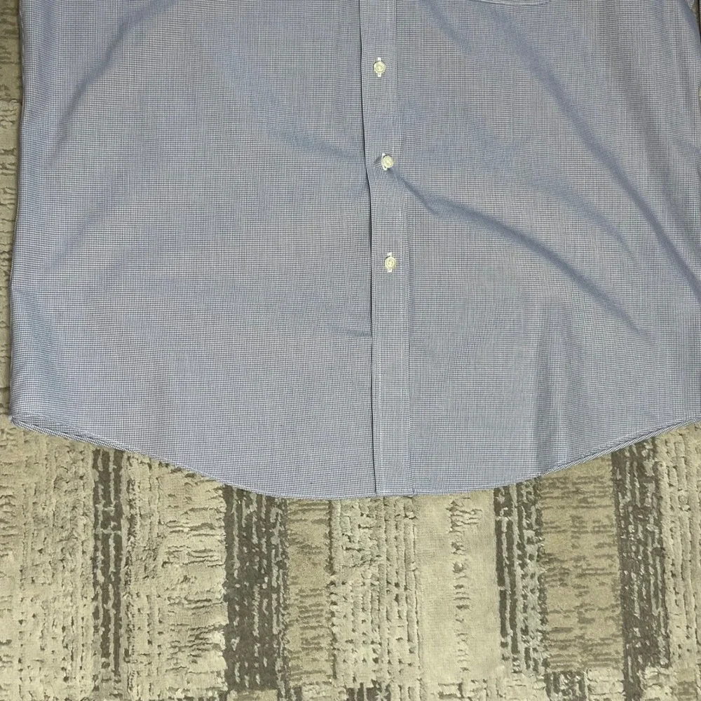 Brooks Brothers Regent Fit Non Iron All Cotton‎ Gingham Dress Shirt Mens 17 2/3